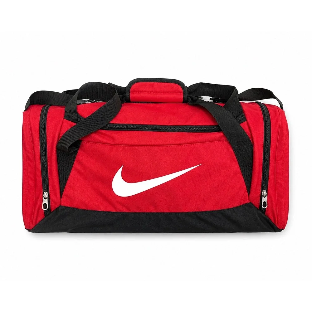 Nike Team Training Duffel Bag Red Black Gym Travel Sport Swoosh BA4895-601